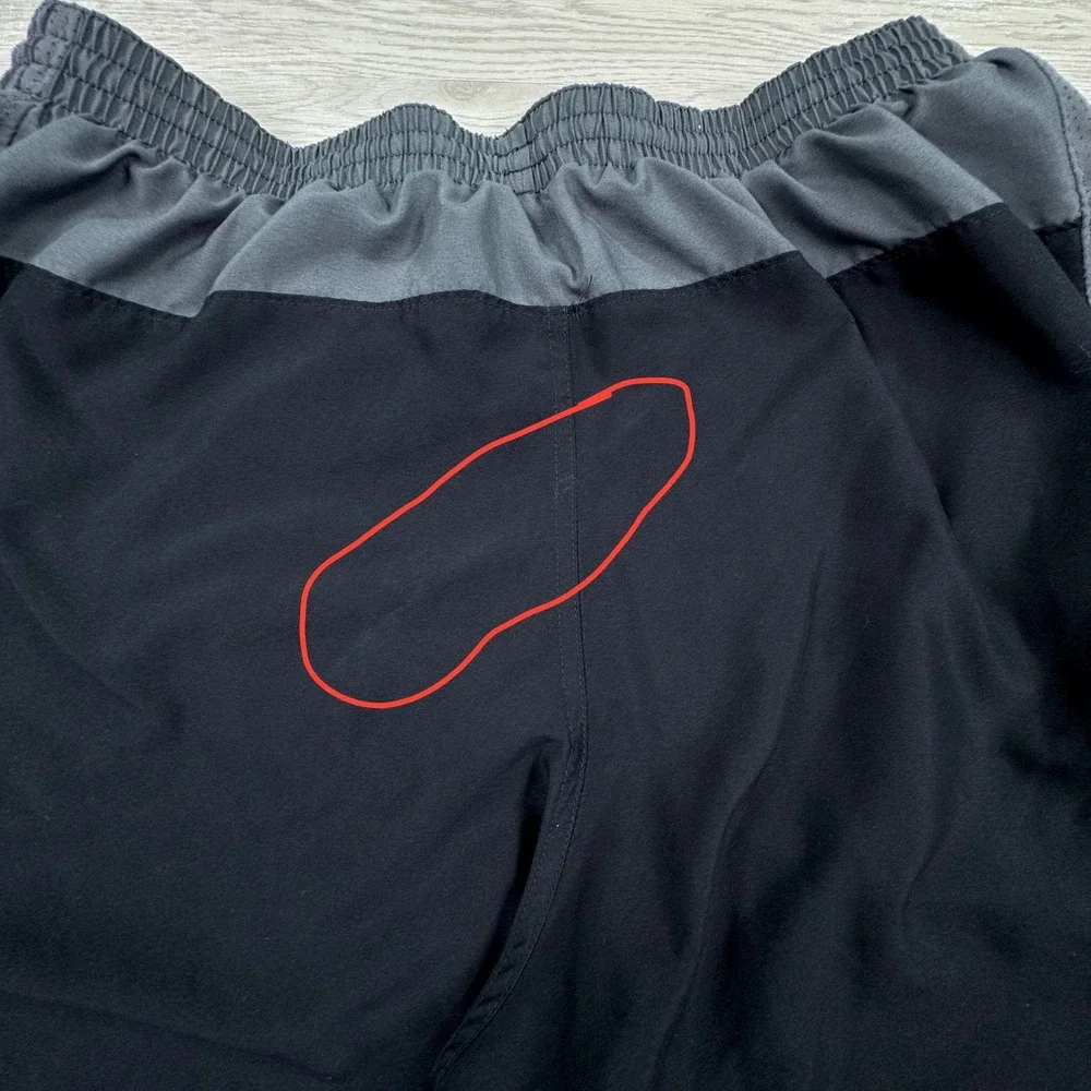 Nike Mens Shorts Athletic Running Training Black Grey‎ XXL Drawstring Mesh Lined